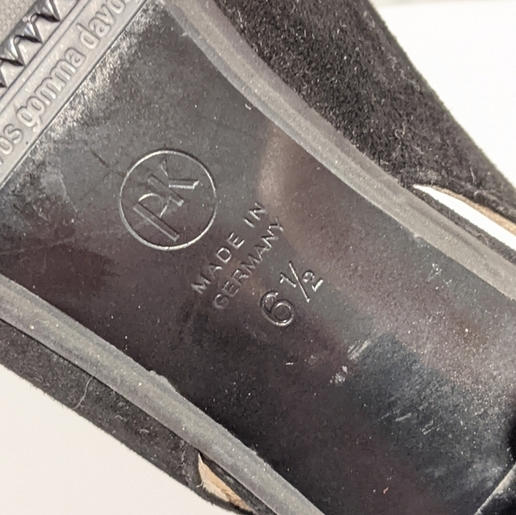 PETER Kaiser black suede sling back heels sz 6.5 - Picture 10 of 16